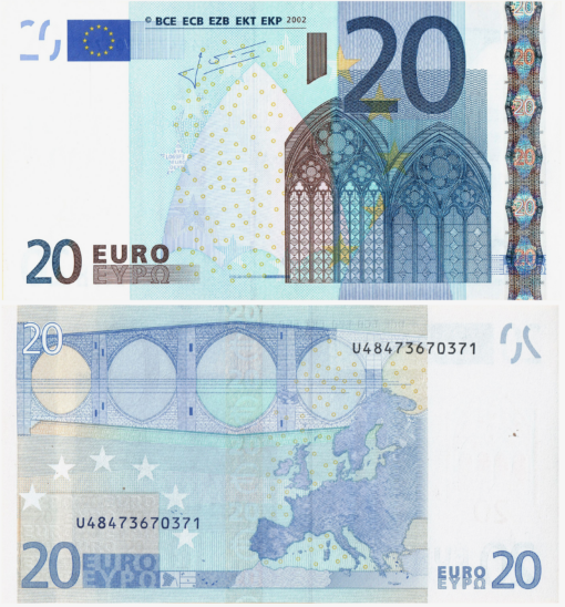 20 Euro Note (made in Italy)